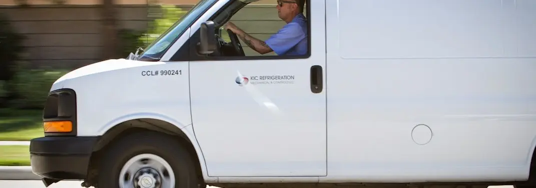KIC Refrigeration service vehicle serving Marshall area